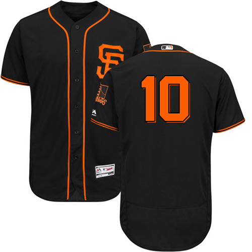 Giants #10 Evan Longoria Black Flexbase Authentic Collection Alternate Stitched MLB Jersey - Click Image to Close